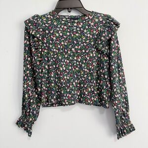 Polo Ralph Lauren Floral Ruffled Cotton-Modal Top Size S(7)